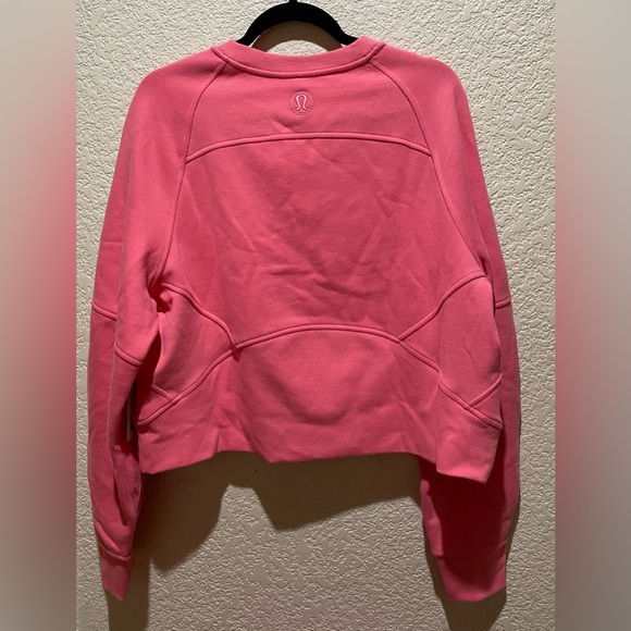 NEW Lululemon Scuba Oversized Wordmark Pullover Sweatshirt Sakure Pink M/L - Picture 10 of 13
